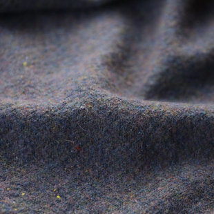 日本进口温润紫雾隐灰彩点杂色细腻编织针织羊毛面料设计师布料