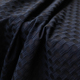 意大利进口薄款 深蓝色立体褶皱波点提花抗皱微弹棉混纺设计师布料