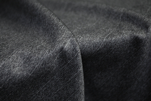 日本进口黑灰交织暗人字鱼骨条纹羊绒短顺羊毛20%羊绒80%羊毛布料