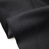 意大利进口薄款 温润柔糯黑色细腻亲肤针织羊毛面料设计师布料