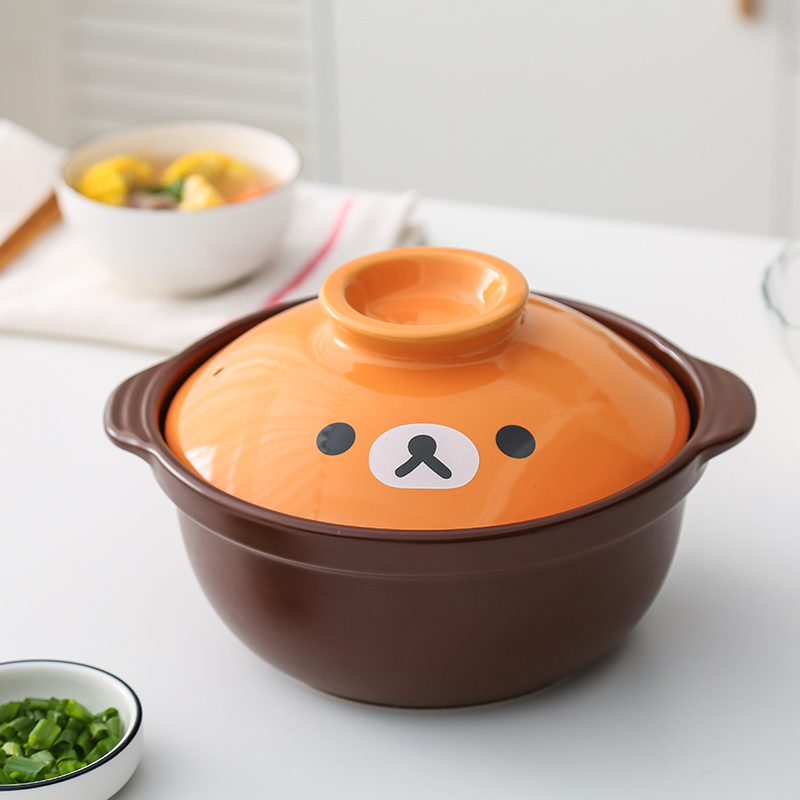 小熊砂锅炖锅家用迷你可爱单人