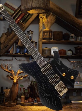 EART雅特无头琴GW2金属摇滚6/7七弦斜扇品便携双摇固定无头电吉他