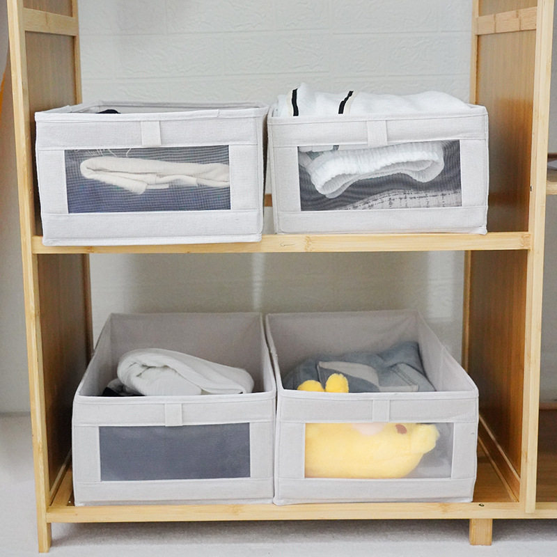 北欧棉麻收纳筐桌面收纳盒子衣柜杂物收纳篮生活用品透明收纳工厂,收纳整理,脏衣篮,淘宝优惠券,粉丝福利购,淘宝优惠卷