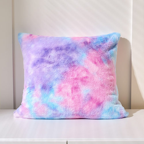 旭爱 小兔毛扎染幻彩系列抱枕靠枕靠垫套新品毛绒ins抱枕套批发