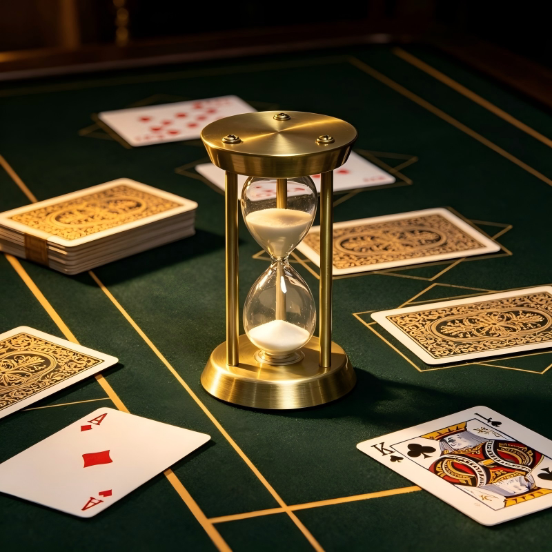 金色沙漏计时器桌面游戏专用沙漏式定时器德州扑克计时器桌游配件