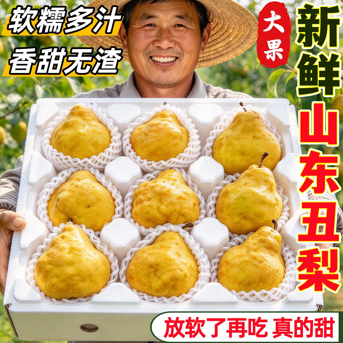 山东丑梨新鲜现摘大果软糯甜多汁