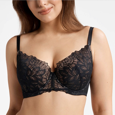 全罩杯文胸大码舒适欧美蕾丝上托