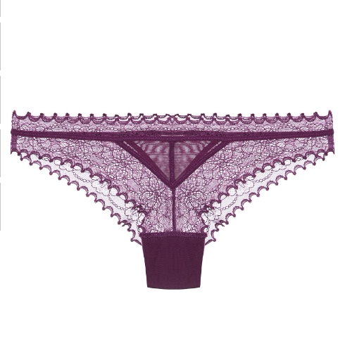 m6法国单低腰蕾丝女内裤舒适 透气性感透明蕾丝女舒适三角裤头薄