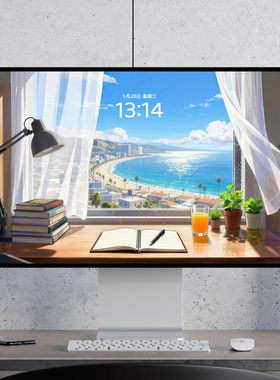 海滨书房 治愈可爱漫画夏天清凉 电脑mac手机ipad壁纸watch壁纸