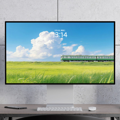 稻田列车 可爱清新治愈夏天漫画 电脑mac手机ipad壁纸watch壁纸