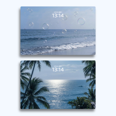 【2张】蓝色大海 浪漫治愈夏日清凉电脑mac手机ipad壁纸watch壁纸