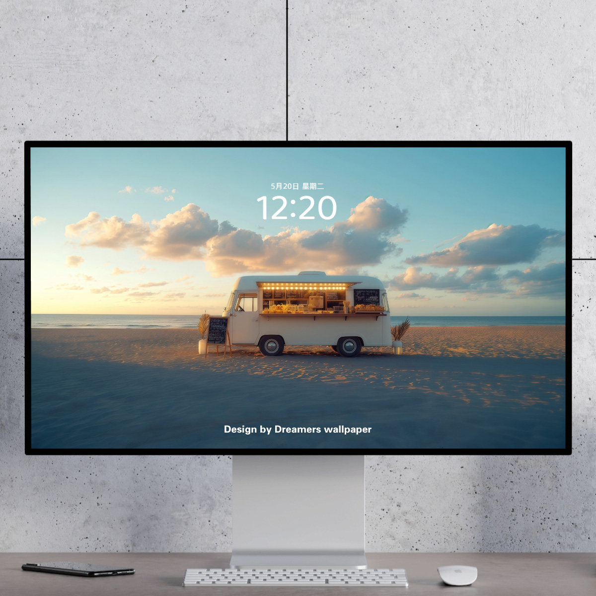 海滩上的餐车 治愈风景  高清电脑mac壁纸 手机壁纸 ipad平板壁纸,商务/设计服务,设计素材/源文件,淘宝优惠券,粉丝福利购,淘宝优惠卷