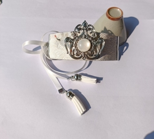 自制古装头饰汉服明制男女古代小姐公子发冠顶夹白色仙鹤头冠演出