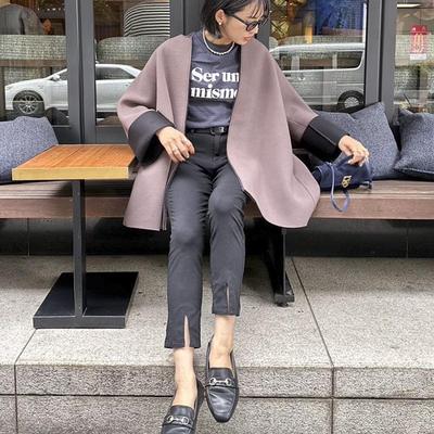 时尚复合空气层短款风衣外套