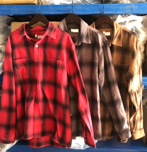 设计师品牌男装 纯元 情侣款 磨毛休闲格子衬衫 RHC 原158 长袖 自留款