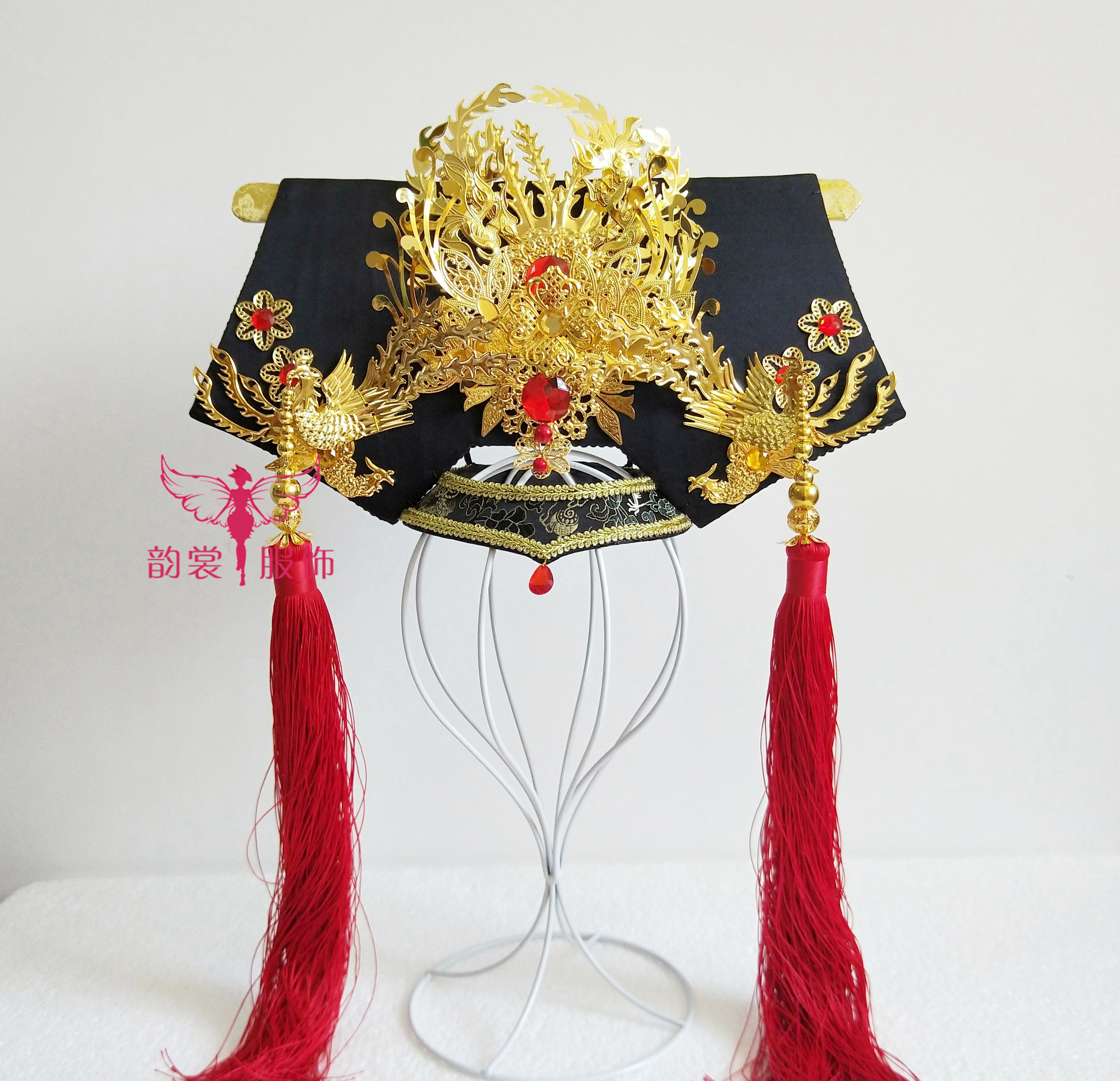 手工儿童清宫旗头大拉翅小格格公主头饰 清朝儿童少女心旗头发饰