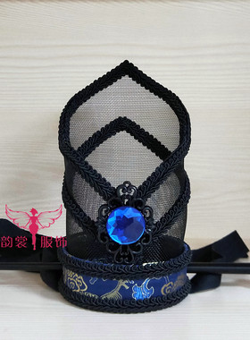 蓝色男古装头饰唐装汉服头冠影楼摄影cos古装发冠男款古装发饰-33