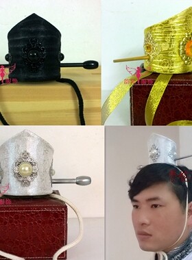 银白色头饰男古装头饰古典舞台表演影楼头冠帅气汉服cos发冠09