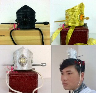 银白色头饰男古装头饰古典舞台表演影楼头冠帅气汉服cos发冠09