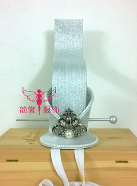 银白色男古装头饰头冠黑色发冠古装摄影头饰汉朝古代发饰01款