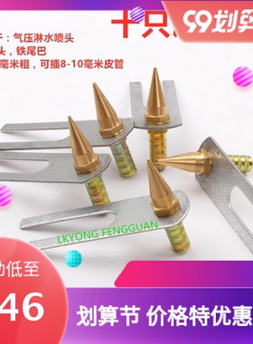 货车刹车淋水器配件店口咏枫气压淋水纯铜喷头子弹头小孔尖油枪头