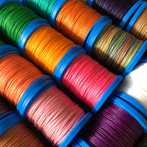 0.6/0.8/1mm泰国蚕丝蜡线小卷试用分装段染手绳项链珠宝饰品手工