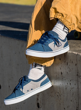 「老款尾货清仓」持高滑板鞋ouramateur蓝色红色 翻毛皮硫化鞋