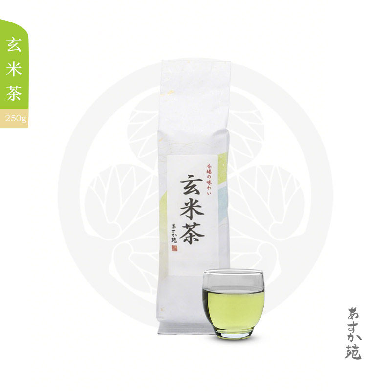 日式静冈玄米茶飞鸟制茶飞鸟苑系列蒸青绿茶250克袋装散茶可店用
