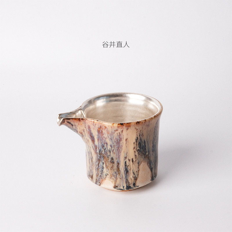 现货顺丰谷井直人 银釉银彩 片口茶杯 陶艺家 陶器 手工作品