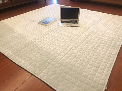 日式风短毛绒客厅地毯爬行垫