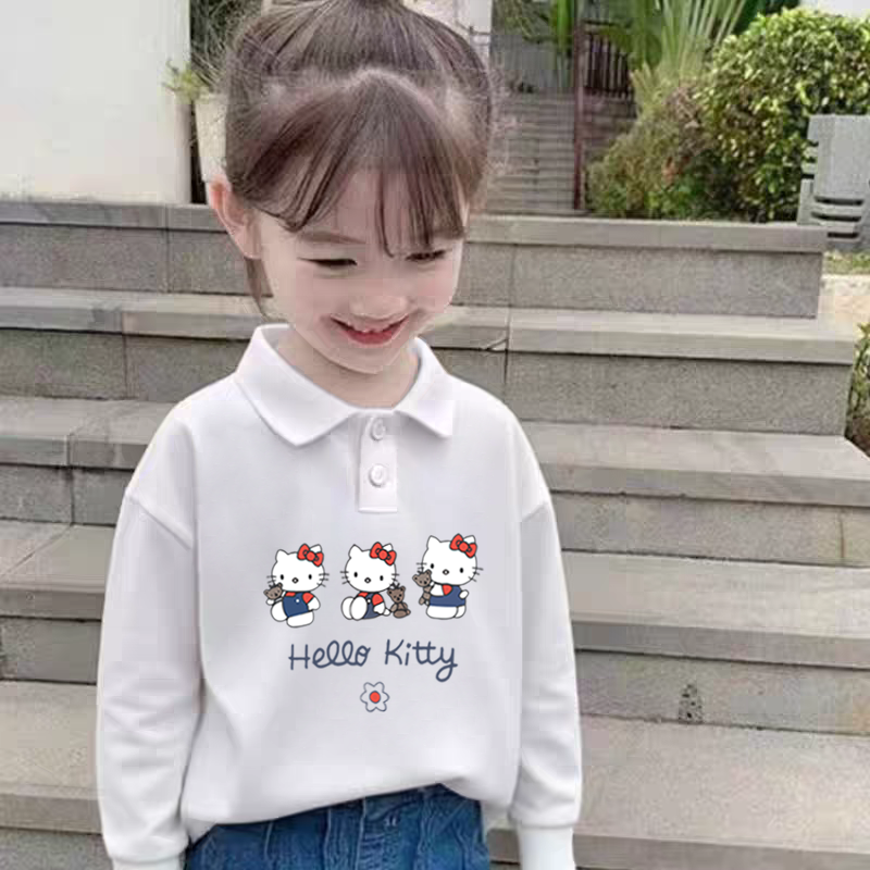 纯棉女童POLO长袖t恤2025春秋新款中小儿童宝宝卡通动漫印花上衣,童装/婴儿装/亲子装,儿童POLO衫,淘宝优惠券,粉丝福利购,淘宝优惠卷