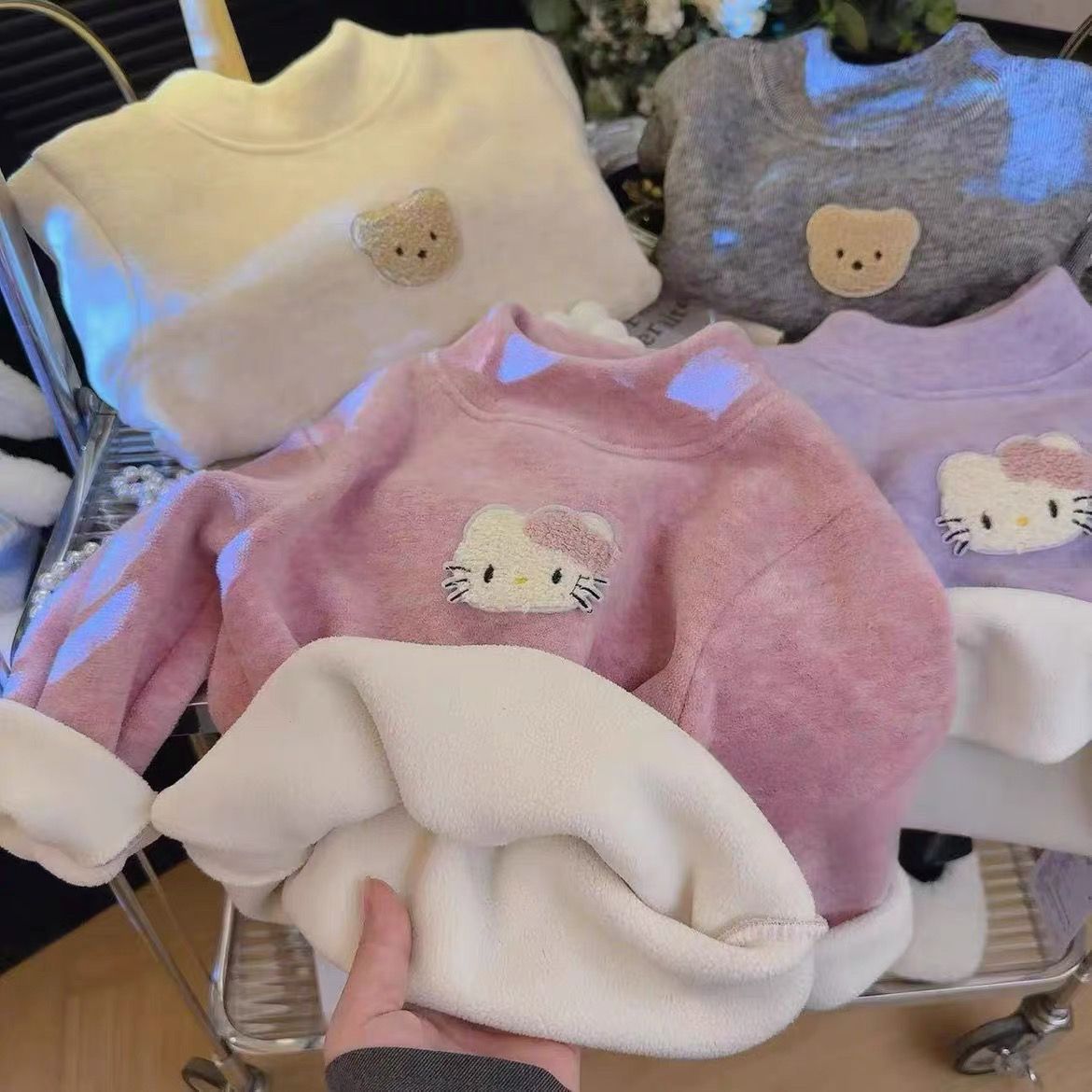 男女童装半高领加绒加厚打底衫秋冬长袖T恤中小儿童宝宝保暖上衣