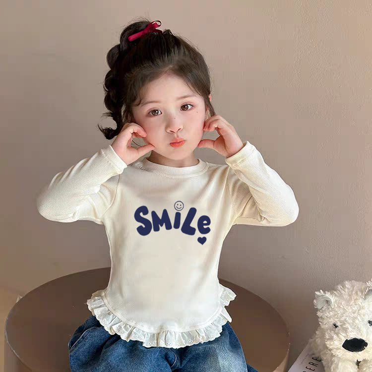 纯棉女童装圆领长袖T恤2026春秋季新款儿童宝宝休闲卡通印花上衣