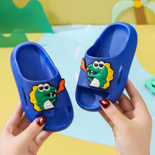 男童静音防滑软底女孩凉拖鞋 夏季 可爱卡通3D喷火恐龙宝宝儿童拖鞋