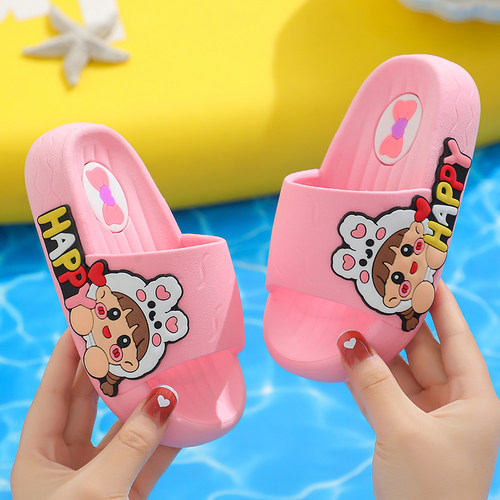 可爱卡通兔子女孩儿童拖鞋加厚底