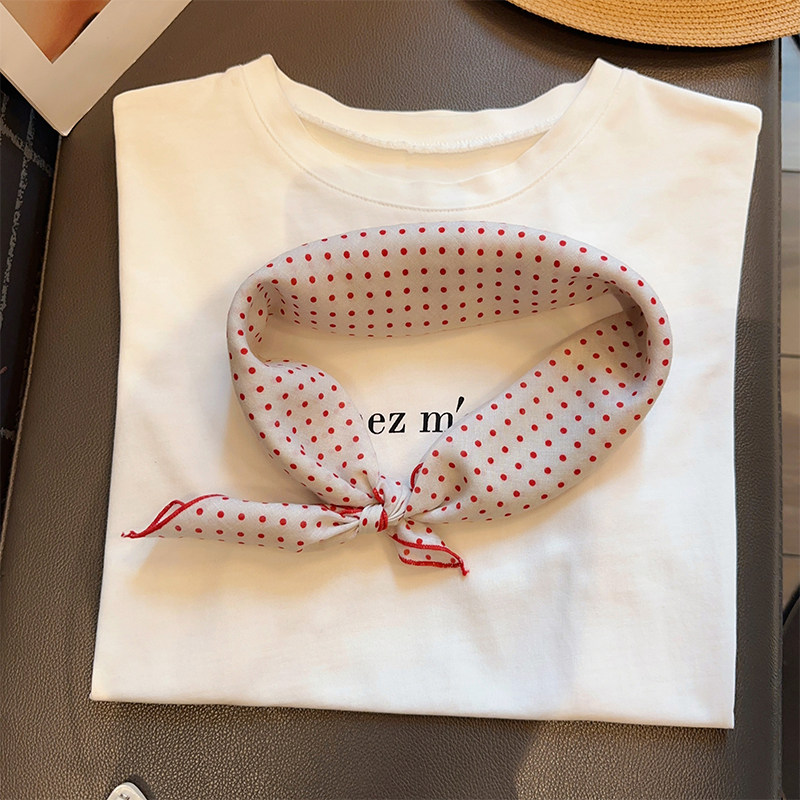 波尔卡红色圆点全棉丝巾百搭小方巾韩系头巾女春秋新款系脖领巾薄,服饰配件/皮带/帽子/围巾,围巾/丝巾/披肩,淘宝优惠券,粉丝福利购,淘宝优惠卷