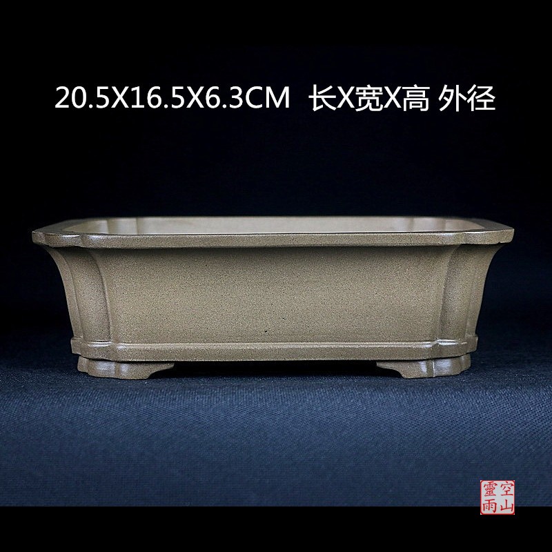 紫砂全手工仿古长方花盆精品直销