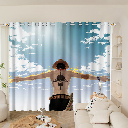 路飞海贼王卡通全遮光窗帘