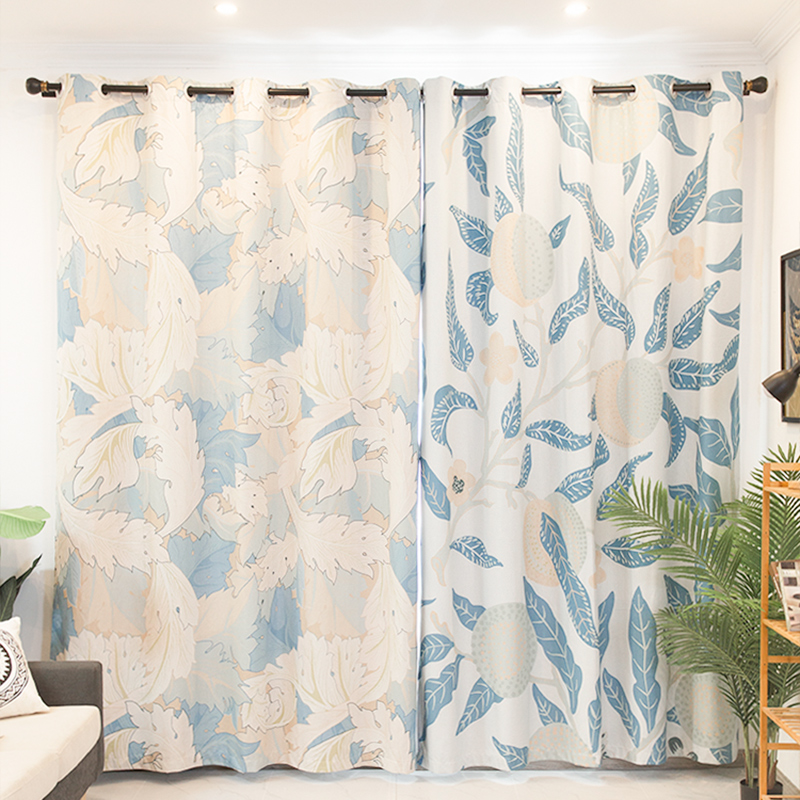 防晒隔热全遮光客厅卧室飘窗窗帘