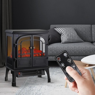饰仿真3D火焰电子壁炉取暖器热风机室内家用别墅 美式 壁炉柜客厅装