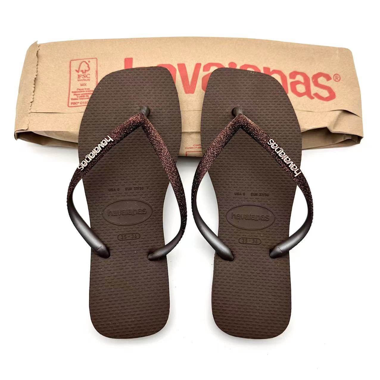 2024巴西哈瓦那 Havaianas Slim Square女士平头平底防滑人字拖