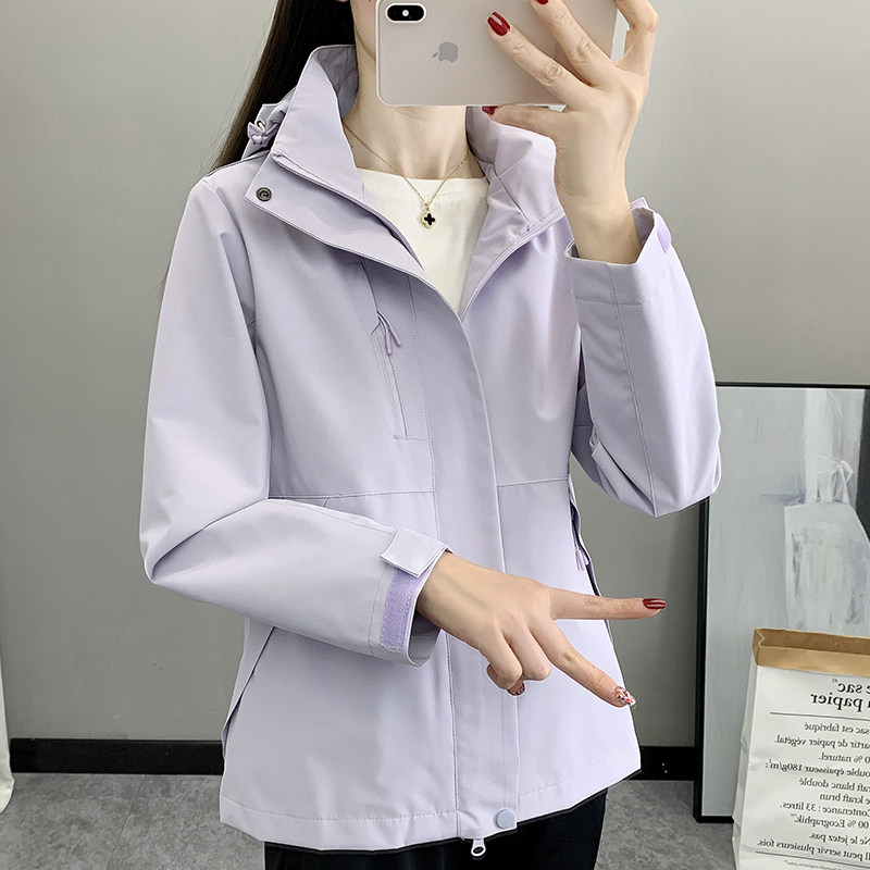 冲锋衣女2025秋季新款防水防风户外登山服女士上衣宽松百搭外套男