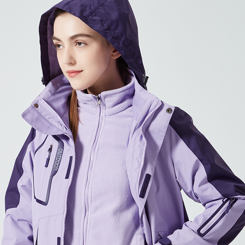 女加绒加厚韩国外套滑雪服冲锋衣