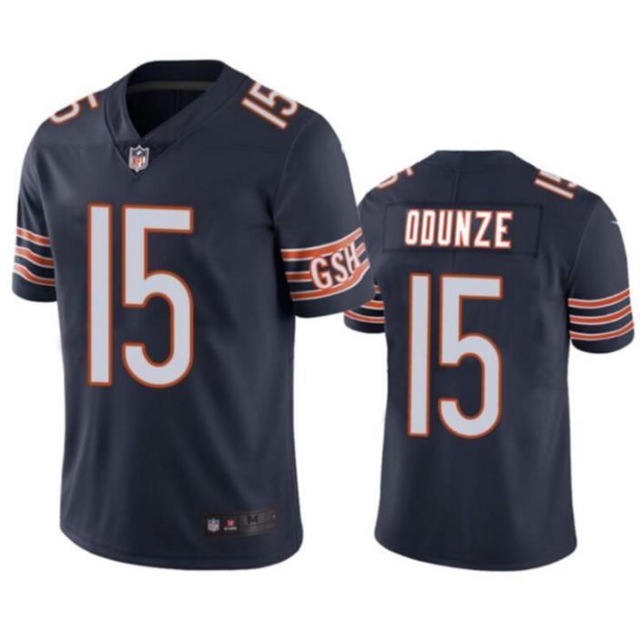 Chicago Bears芝加哥熊队橄榄球服 15号ODUNZE球衣 比赛服刺绣男