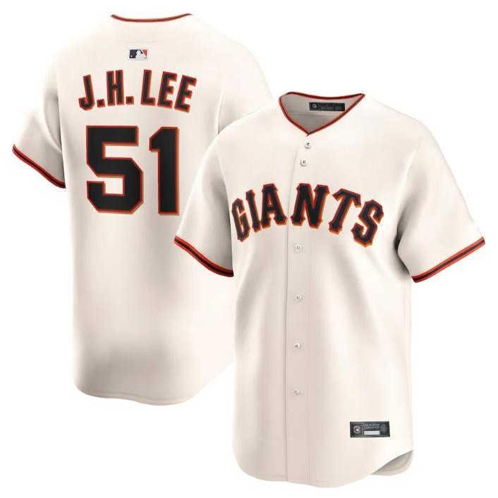 旧金山巨人队棒球服Giants 51号J.H.LEE李政厚球衣JungHooLee刺绣