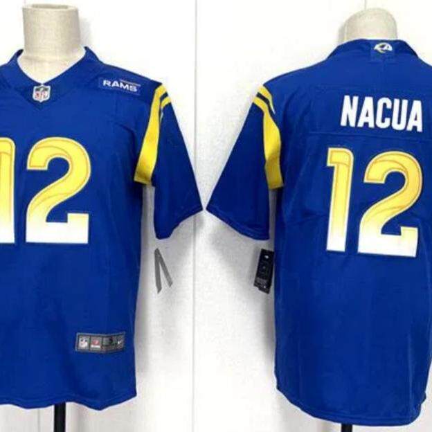 Los Angeles Rams洛杉矶公羊队橄榄球服12号NACUA球衣刺绣比赛服