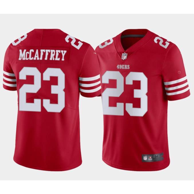 San Francisco 49ers橄榄球服49人23号McCaffrey麦卡夫球衣男
