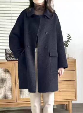 宽松显瘦毛呢外套呢子大衣外套女