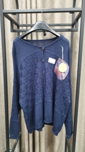 15627民族风针织开衫 洋气百搭洋气显瘦毛衣补丁贴补外套上衣 薄款