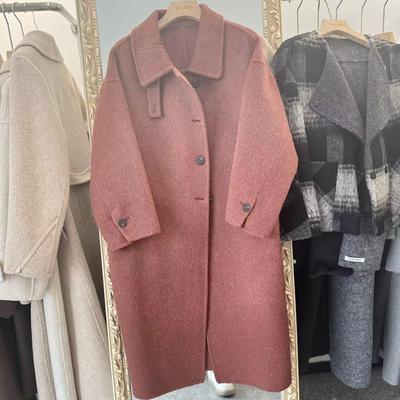 高级感立领双面羊绒大衣赫本风女